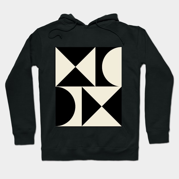 Black & White Abstract Art Minimal Shirt with Pattern style Hoodie by ARTE